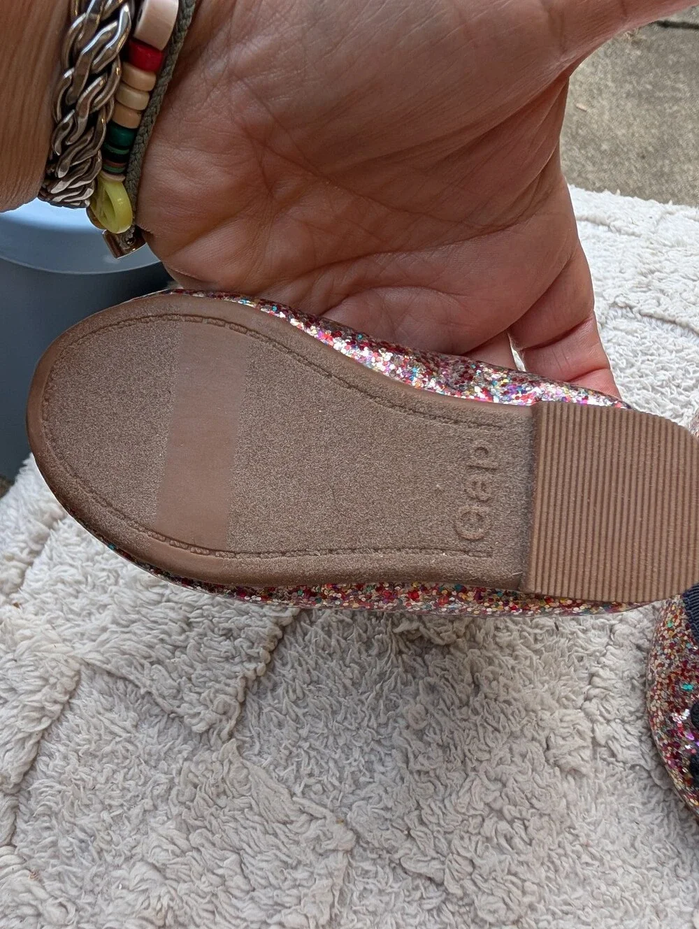 NWOT Baby Girl Gap Glitter Ballet Flats Size 5